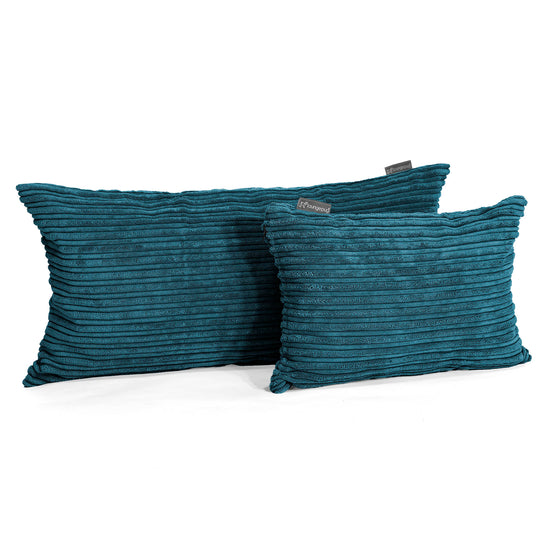 Langwerpige Kussen 35 x 50cm - Corduroy Teal 03