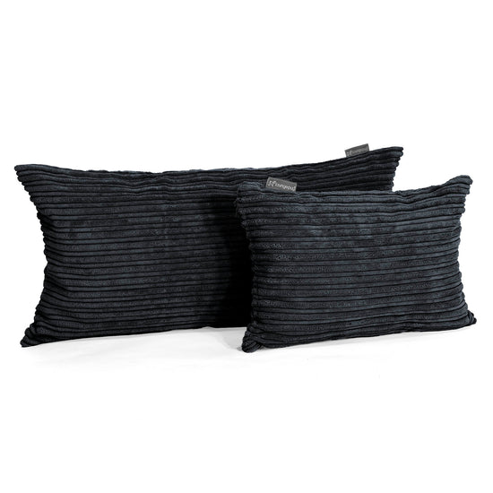 Langwerpige Kussen 35 x 50cm - Corduroy Zwart 03