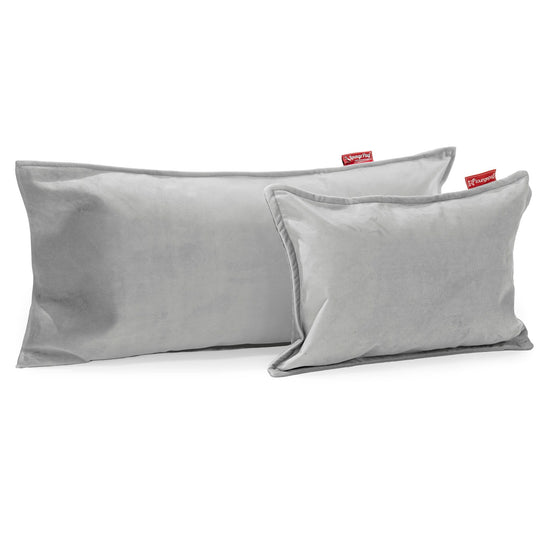 Langwerpige Kussen 35 x 50cm - Fluweel Zilver 03