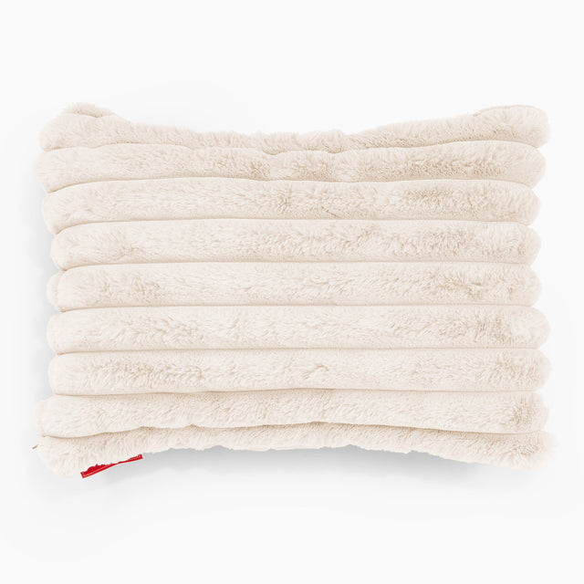 Langwerpige Kussenhoes 35 x 50cm - Ultra Pluche Corduroy Crème 01