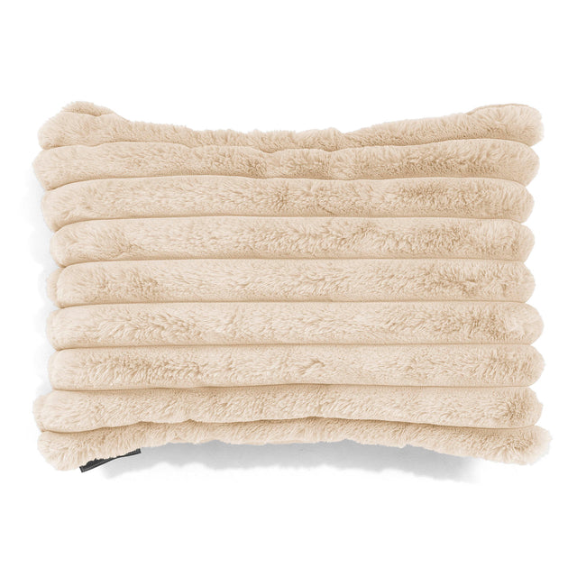 Langwerpige Kussenhoes 35 x 50cm - Ultra Pluche Corduroy Crème 01