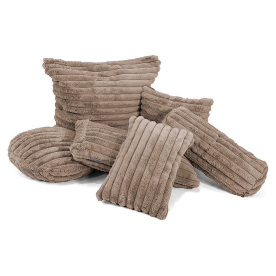 Langwerpige Kussenhoes 35 x 50cm - Ultra Pluche Corduroy Mink 02