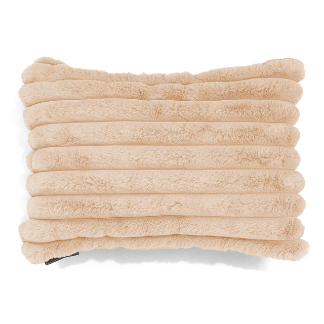 Langwerpige Kussenhoes 35 x 50cm - Ultra Pluche Corduroy Perzik 01