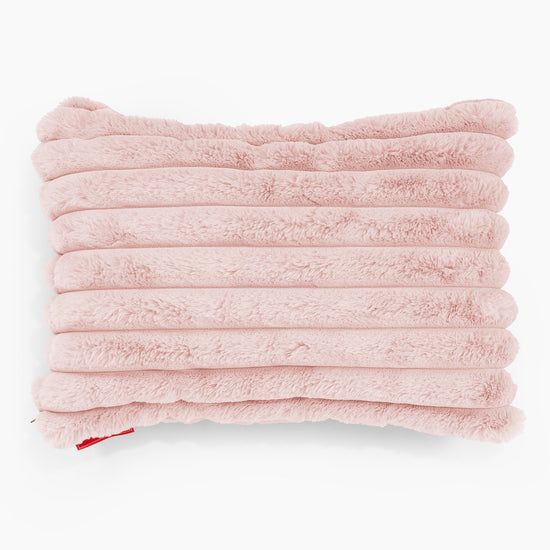 Langwerpige Kussenhoes 35 x 50cm - Ultra Pluche Corduroy Stoffig Roze 01