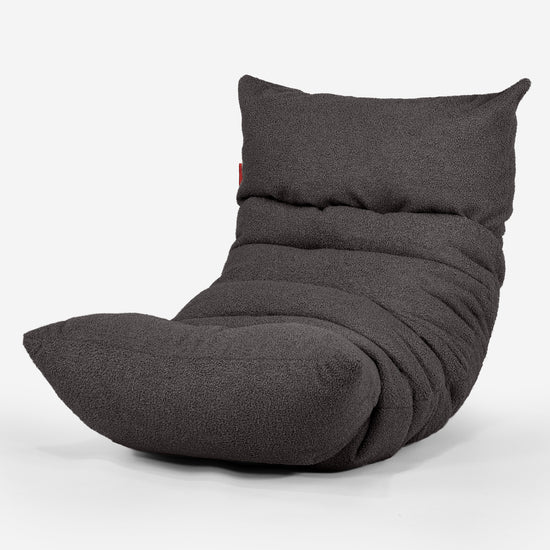 Loungzitzakstoel Eva - Boucle Graphite Grijs_01