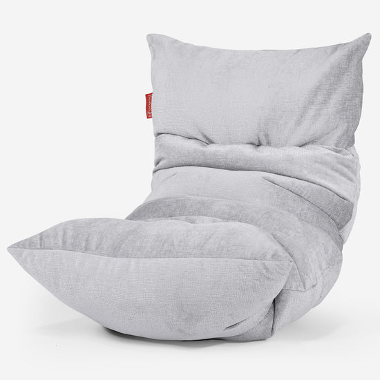 Loungzitzakstoel Eva - Chenille Grijs 01