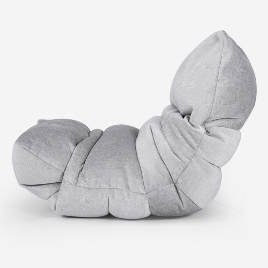 Loungzitzakstoel Eva - Chenille Grijs 02