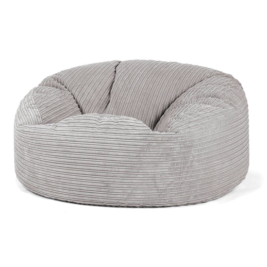 Mammoet Zitzak Bank - Corduroy Aluminium Zilver 01
