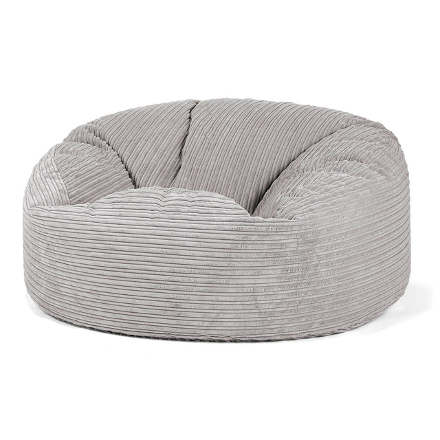 Mammoet Zitzak Bank - Corduroy Aluminium Zilver 01