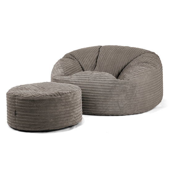 Mammoet Zitzak Bank - Corduroy Graphite Grijs 04