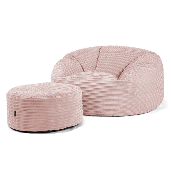 Mammoet Zitzak Bank - Corduroy Blozen Roze 04