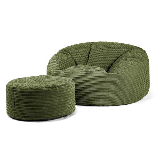Mammoet Zitzak Bank - Corduroy Bosgroen 04