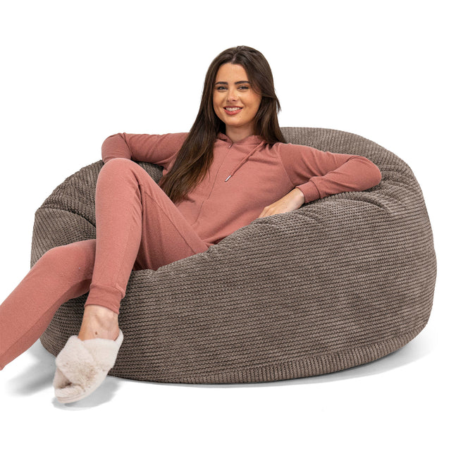 Mammoet Zitzak Bank - Pompom Chocolade 01