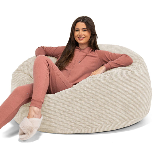 Mammoet Zitzak Bank - Pompom Crème 01