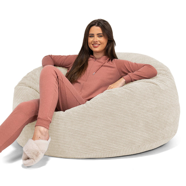 Mammoet Zitzak Bank - Pompom Crème 01