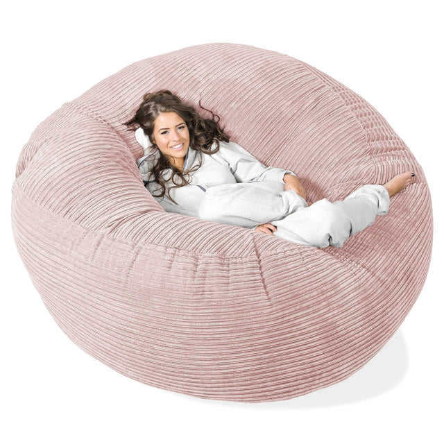 Mega-Mammoet Zitzak Bank - Corduroy Blozen Roze 01