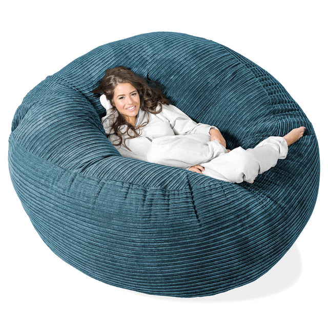 Mega-Mammoet Zitzak Bank - Corduroy Marineblauw 01