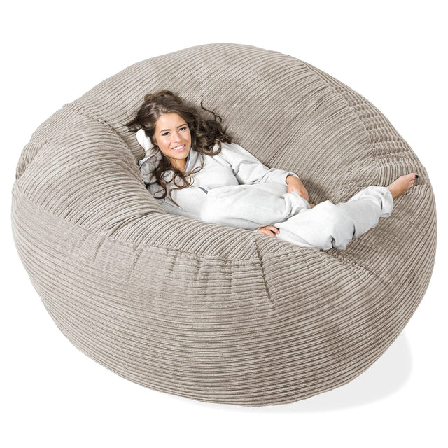 Mega-Mammoet Zitzak Bank - Corduroy Mink 01