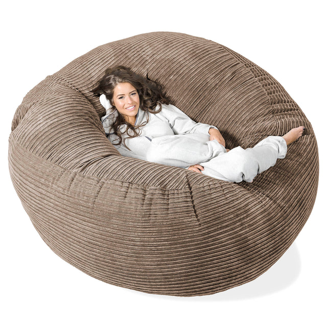 Mega-Mammoet Zitzak Bank - Corduroy Mocha Bruin 01