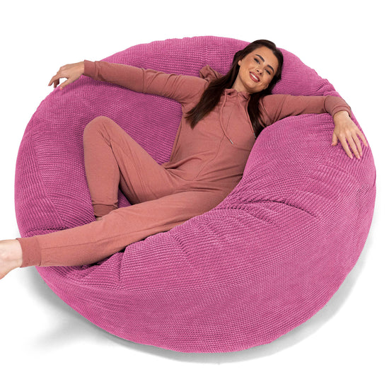 Mega-Mammoet Zitzak Bank - Pompom Roze 01