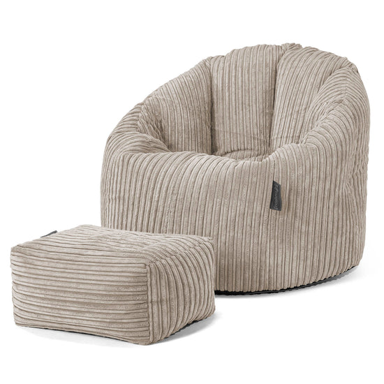 Omhelzing Zitzak Stoel - Corduroy Mink 02
