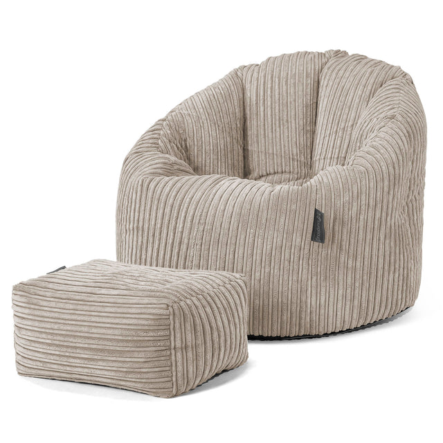 Omhelzing Zitzak Stoel - Corduroy Mink 02