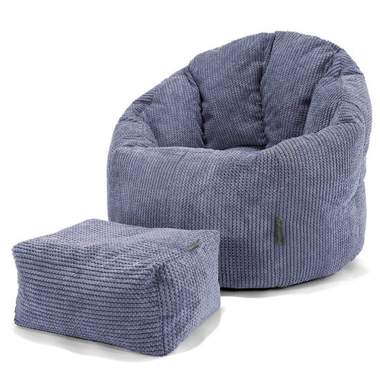 Omhelzing Zitzak Stoel - Pompom Paars 02