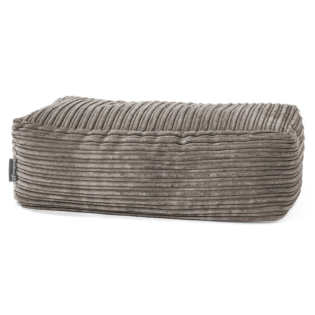 Rechthoekig Voetenbank Poef - Corduroy Graphite Grijs 01