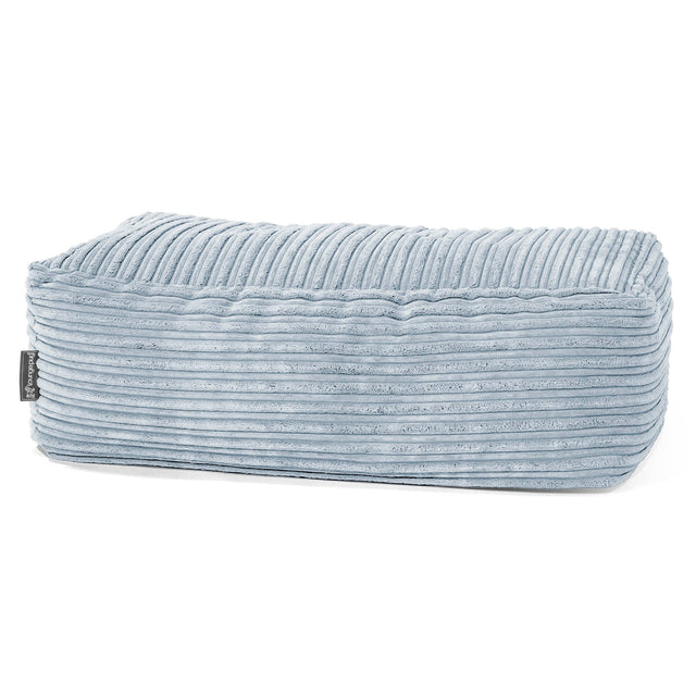 Rechthoekig Voetenbank Poef - Corduroy Baby Blauw 01