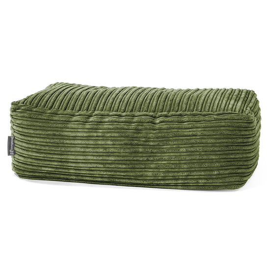 Rechthoekig Voetenbank Poef - Corduroy Bosgroen 01