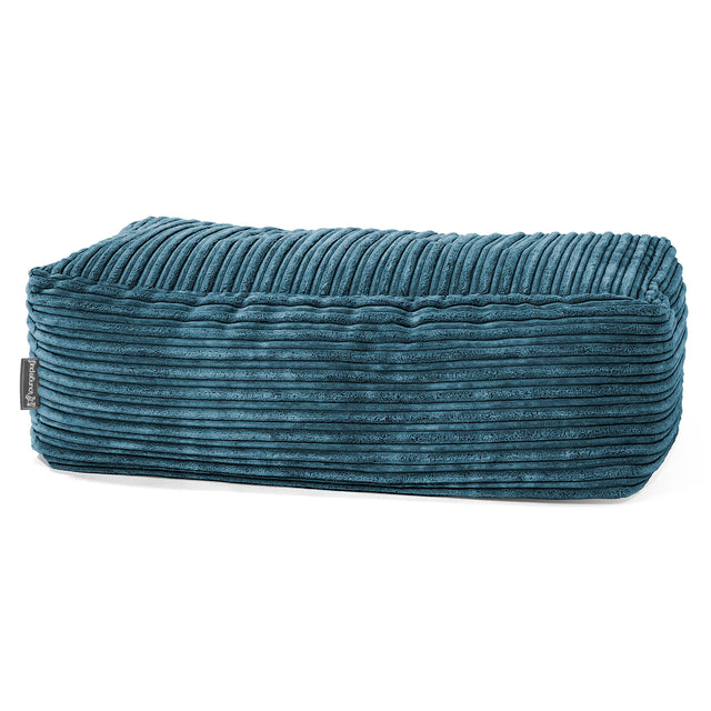 Rechthoekig Voetenbank Poef - Corduroy Marineblauw 01