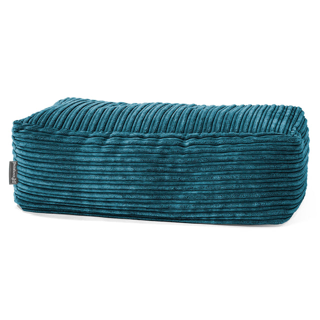 Rechthoekig Voetenbank Poef - Corduroy Teal 01