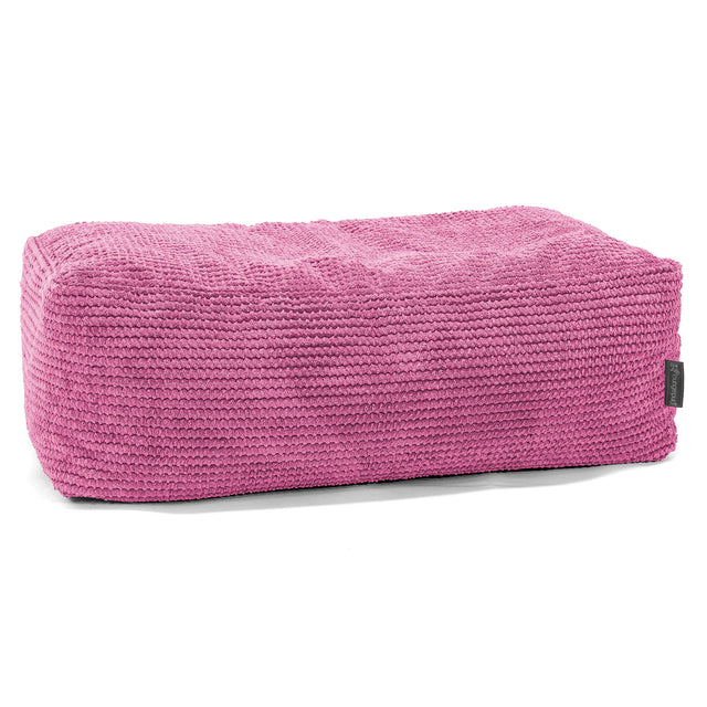 Rechthoekig Voetenbank Poef - Pompom Roze 01