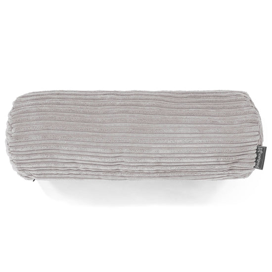 Rolkussenhoes 20 x 55cm - Corduroy Aluminium Zilver 02