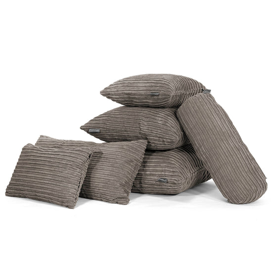 Rolkussen 20 x 55cm - Corduroy Graphite Grijs 04
