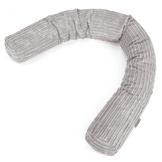 Rolkussen XL - Corduroy Aluminium Zilver 01
