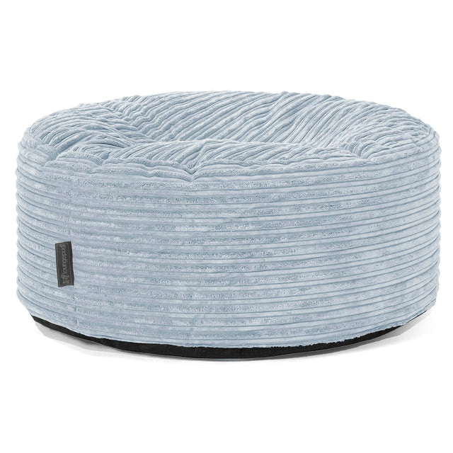 Ronde Poef - Corduroy Baby Blauw 01