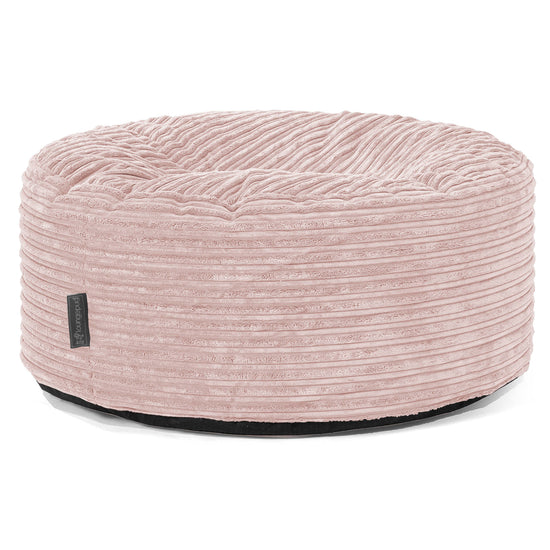 Ronde Poef - Corduroy Blozen Roze 01