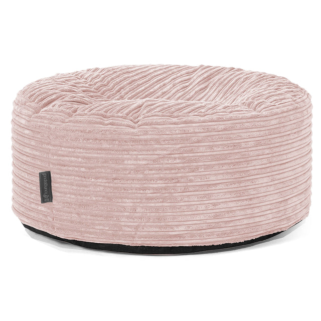 Ronde Poef - Corduroy Blozen Roze 01