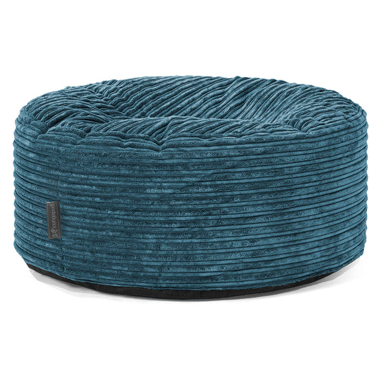 Ronde Poef - Corduroy Marineblauw 01