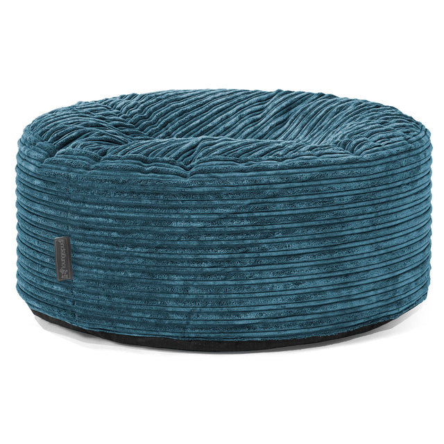 Ronde Poef - Corduroy Marineblauw 01