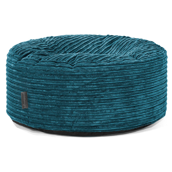 Ronde Poef - Corduroy Teal 01