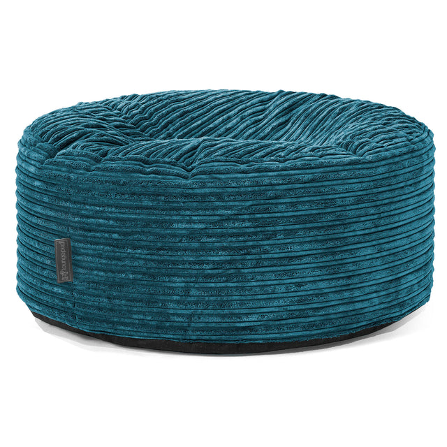 Ronde Poef - Corduroy Teal 01