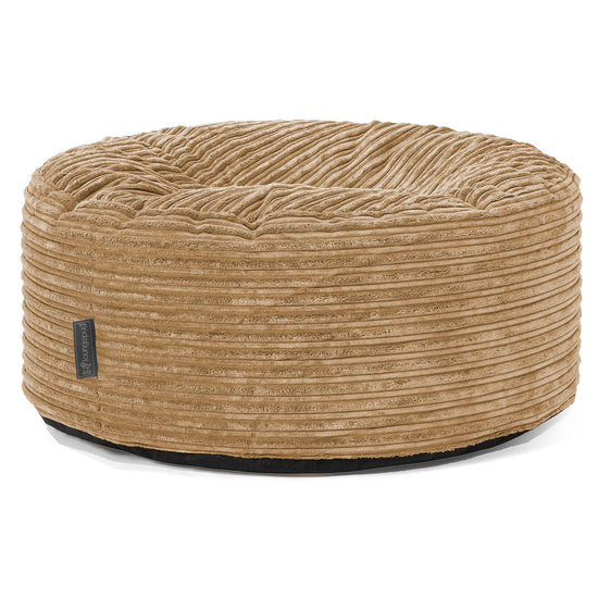 Ronde Poef - Corduroy Zand 01