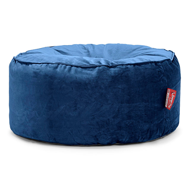Ronde Poef - Fluweel Marineblauw 01