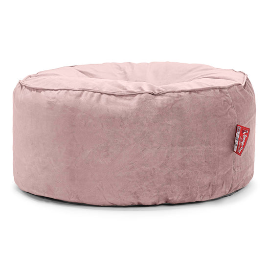 Ronde Poef - Fluweel Roze 01