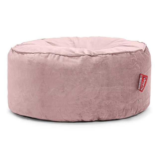 Ronde Poef - Fluweel Roze 01