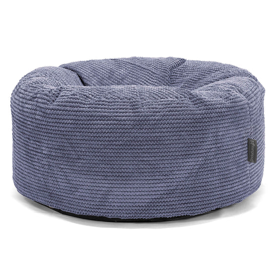 Ronde Poef - Pompom Paars 01