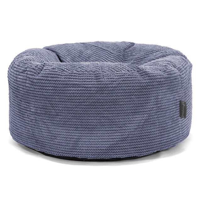 Ronde Poef - Pompom Paars 01