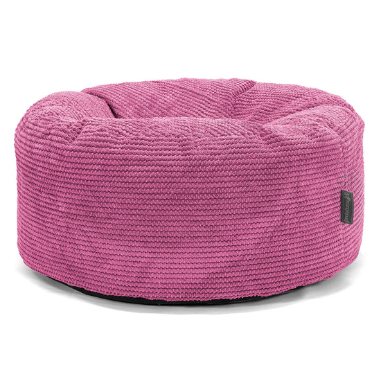 Ronde Poef - Pompom Roze 01
